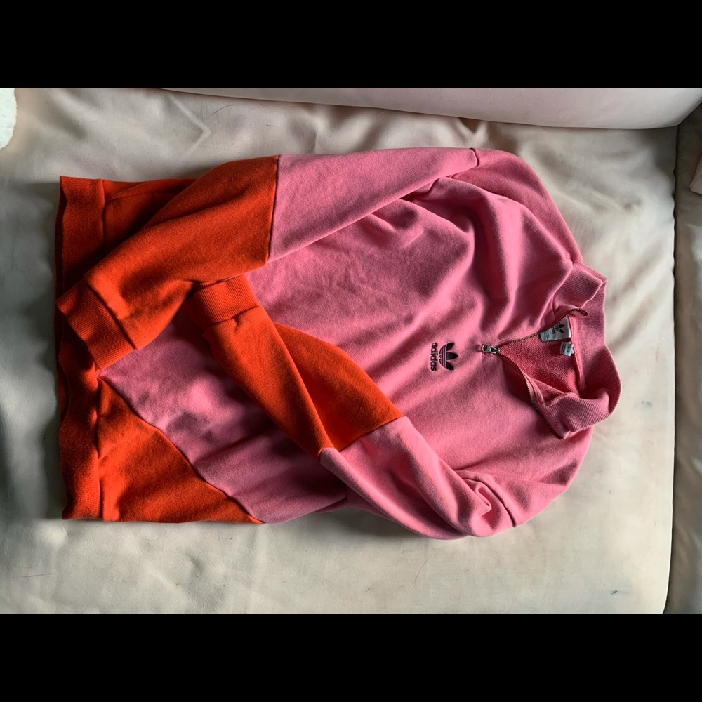 Adidas color block sweater size small